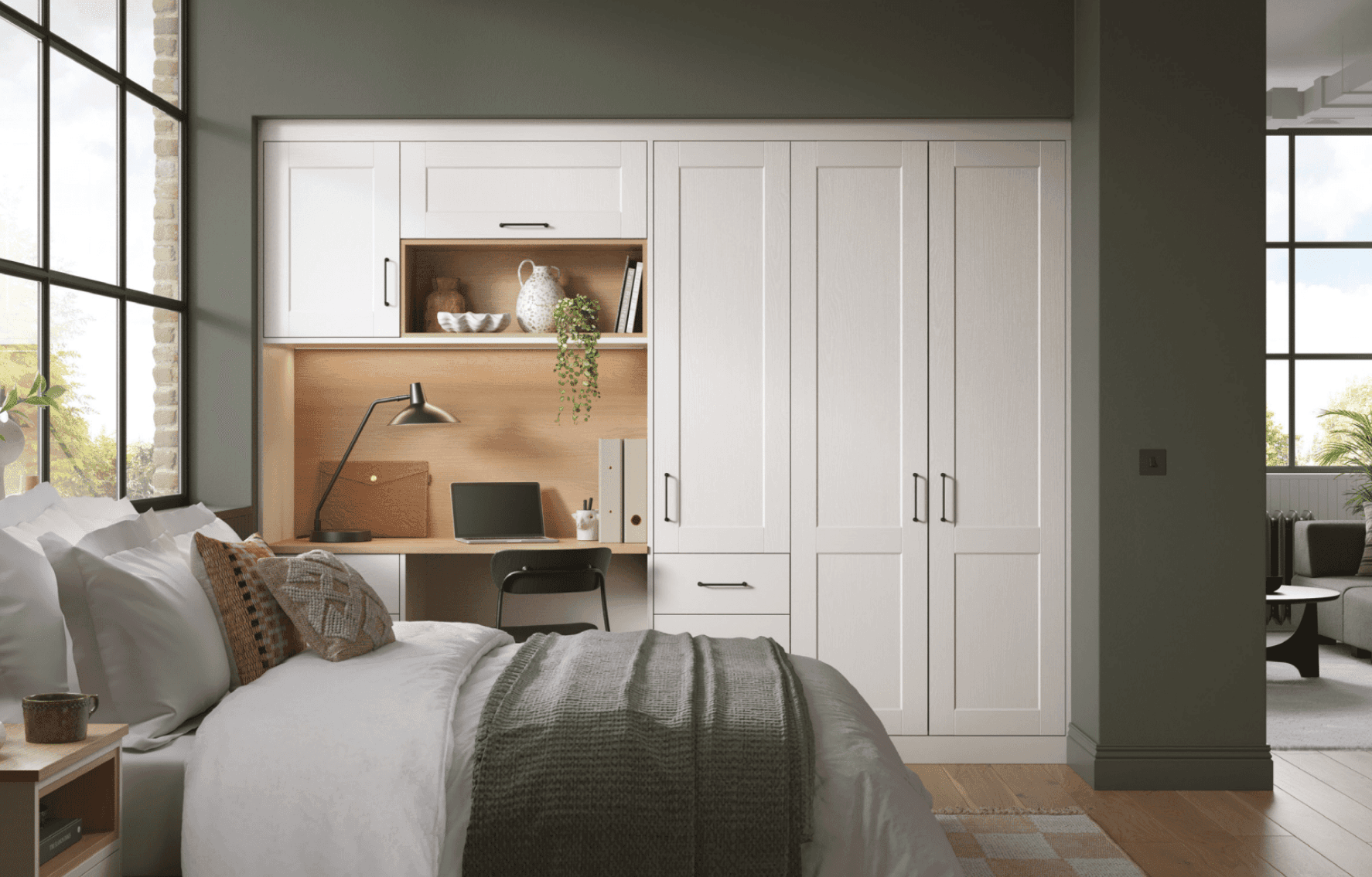 Modern fitted wardrobes with sliding doors