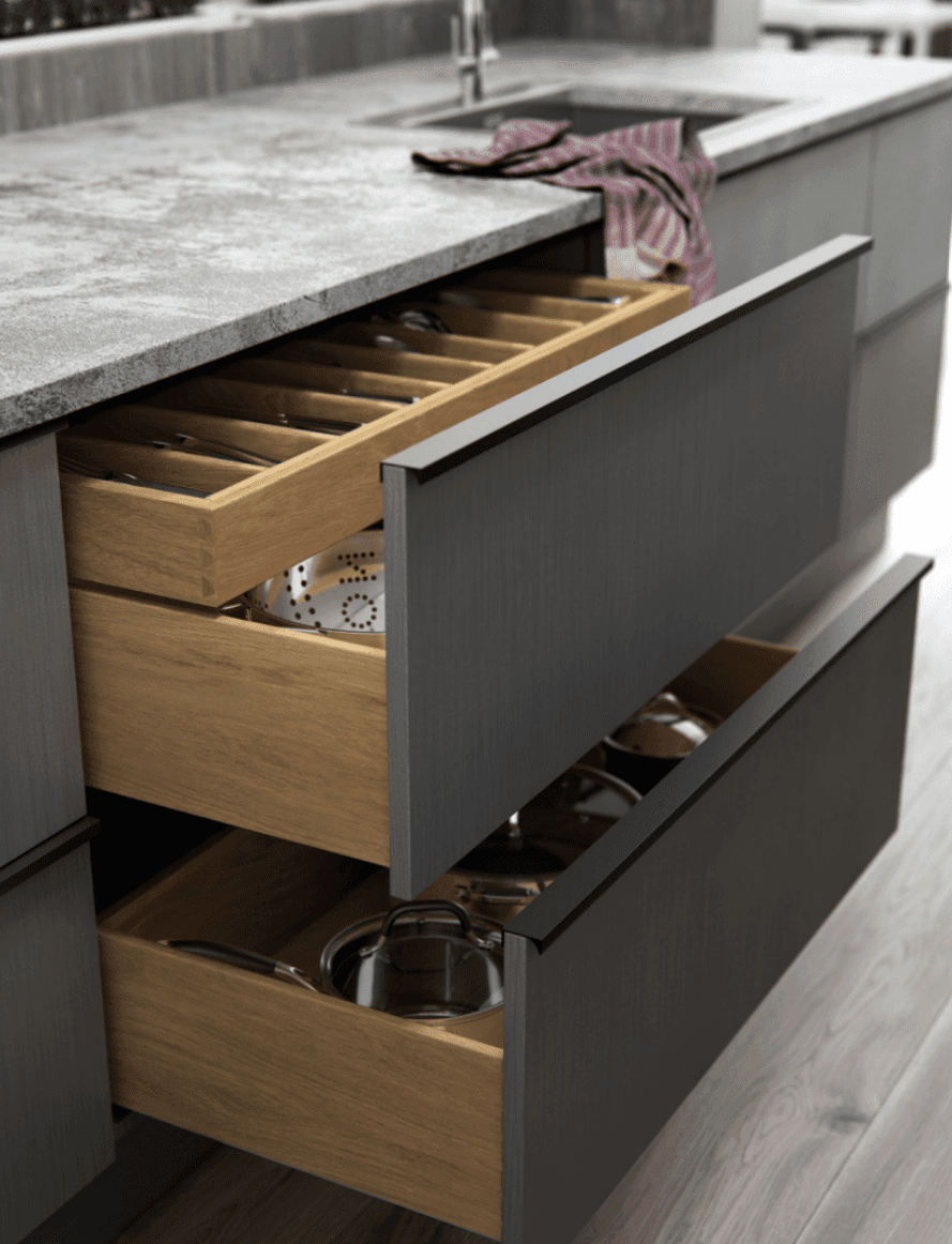 Bespoke kitchen with breakfast bar